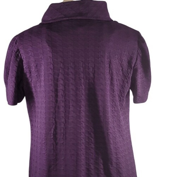 Dressbarn Purple Short Sleeve‎ Cowl Neck Dress - Picture 8 of 12